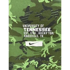 Nike Tee University of Tennessee Rocky Top Green Camo Long Sleeve Shirt, XL